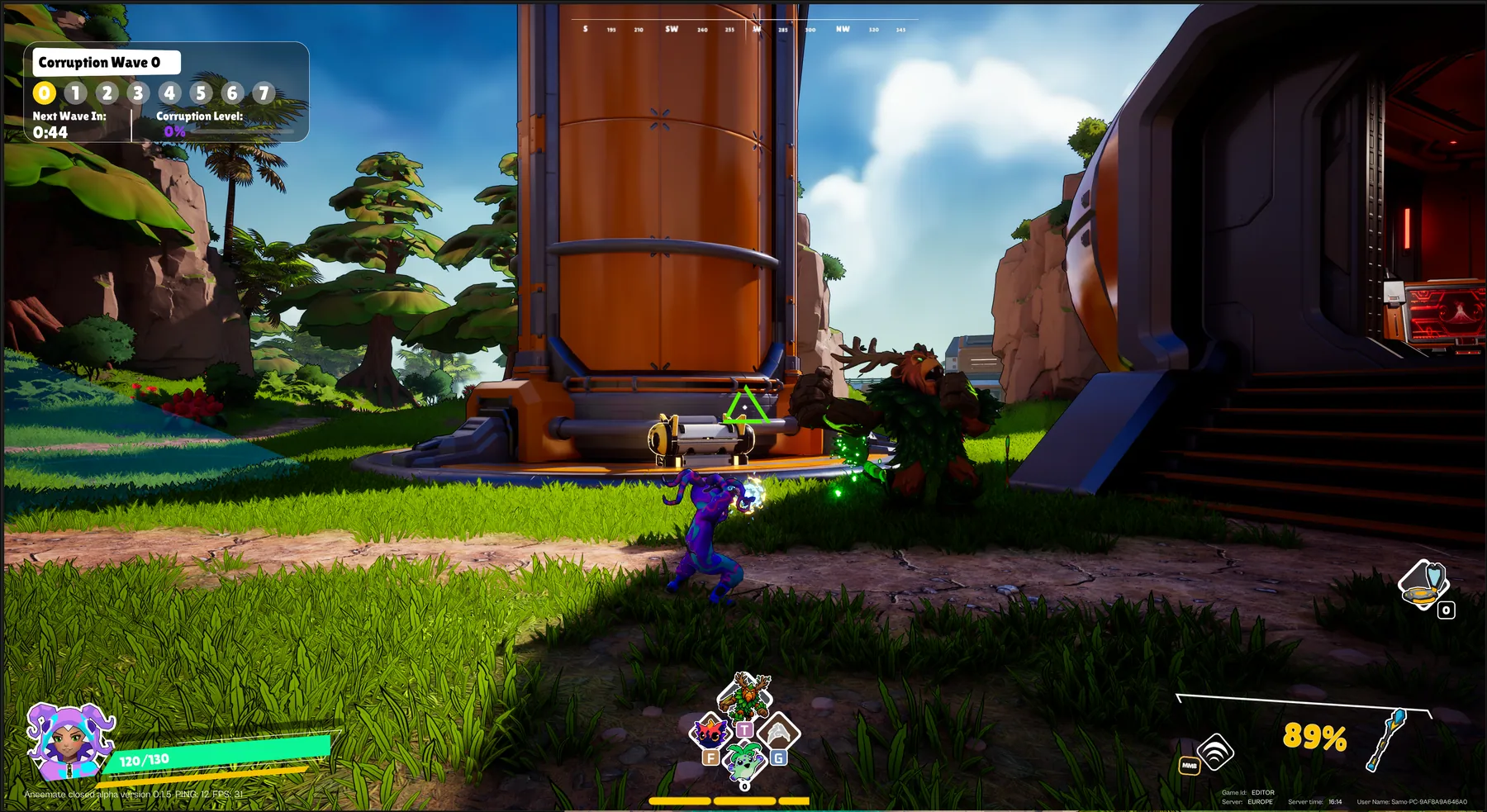 An AneeMate standing guard at the player's base